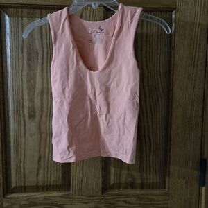 Free People Peach Tank Top Built In Bra